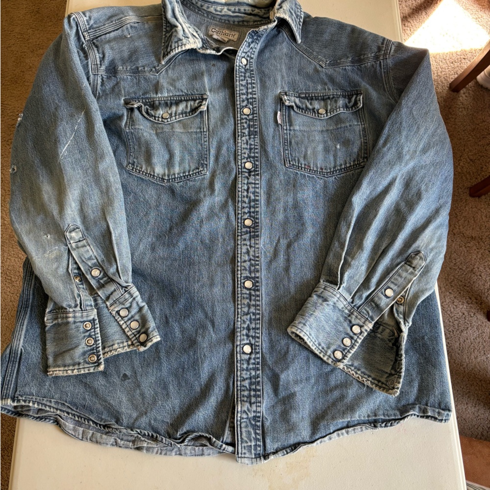 Carhartt Blue Denim Shirt Jacket